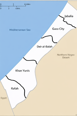 Map of the Gaza Strip