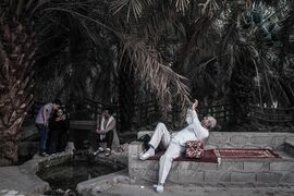 Hajj Pilgrims resting in the Shi'a Mosque of Medina. (Featured in July 26, 2015)