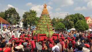 A traditional and local ceremony in the Prophet's birthday, Indonesia.